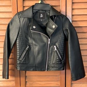 Girls 4/5t Faux Leather Moto Jacket